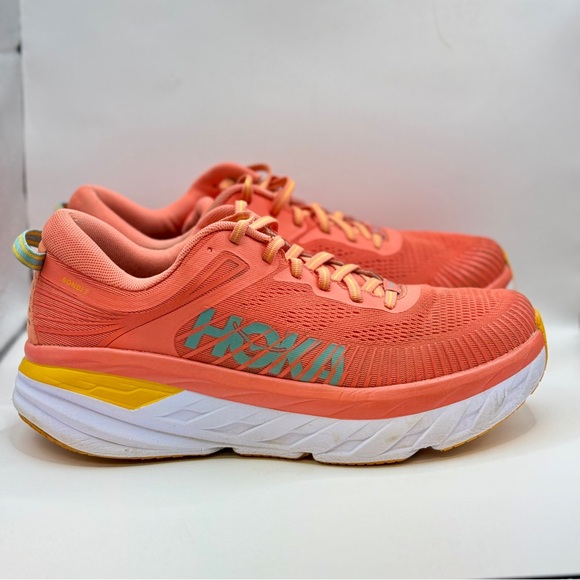 Hoka Shoes - Hoka One One Womens Bondi 7 Athletic Running Sneakers shoes sz 10